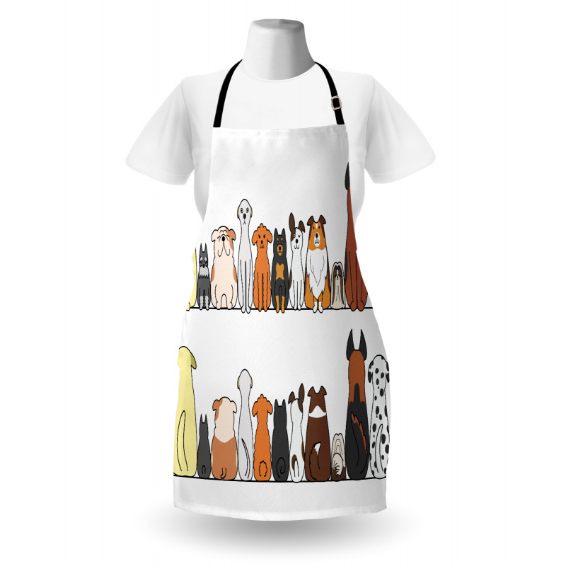 Dog Family in a Row Apron