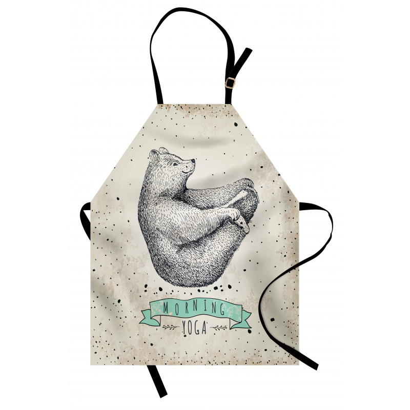 Meditating Bear Calm Life Apron