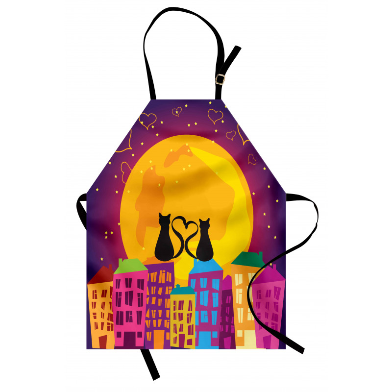 Cats on the Roof Heart Apron