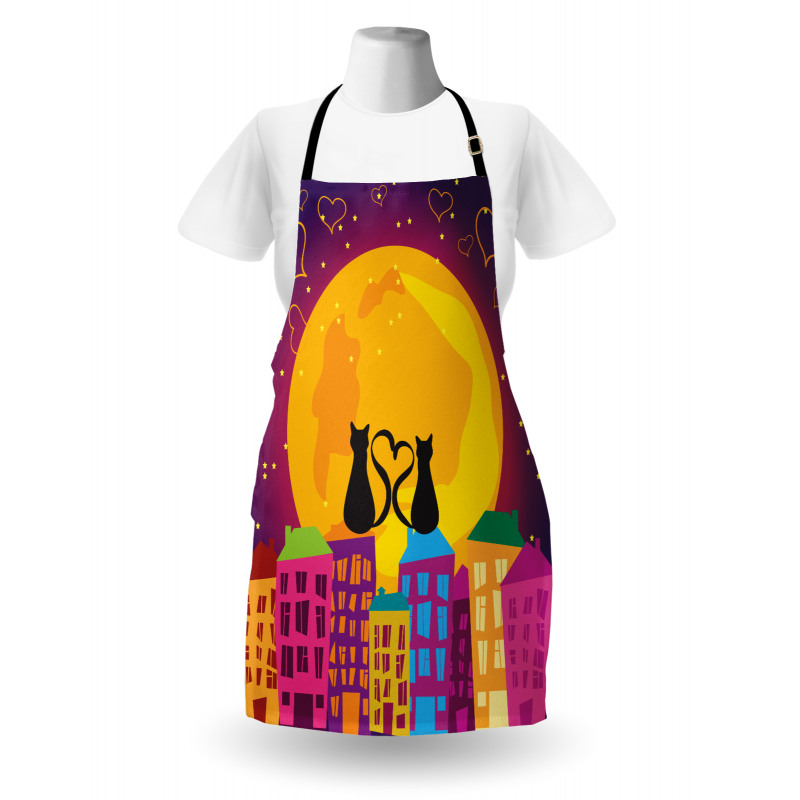 Cats on the Roof Heart Apron
