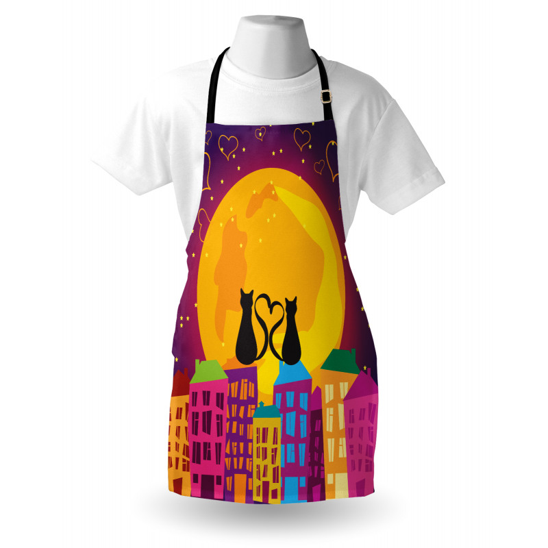 Cats on the Roof Heart Apron