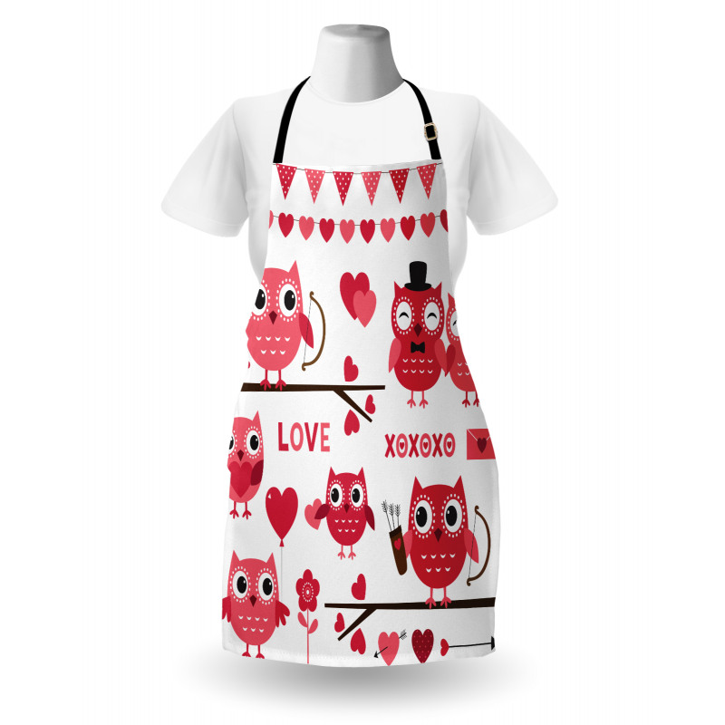 Romantic Owls Arrows Apron