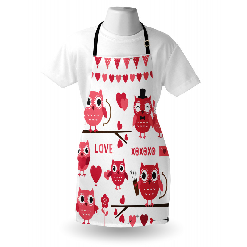 Romantic Owls Arrows Apron