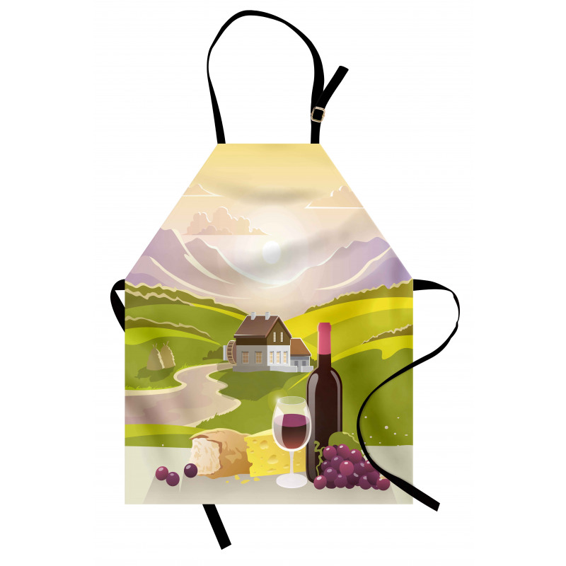 French Countryside Scene Apron