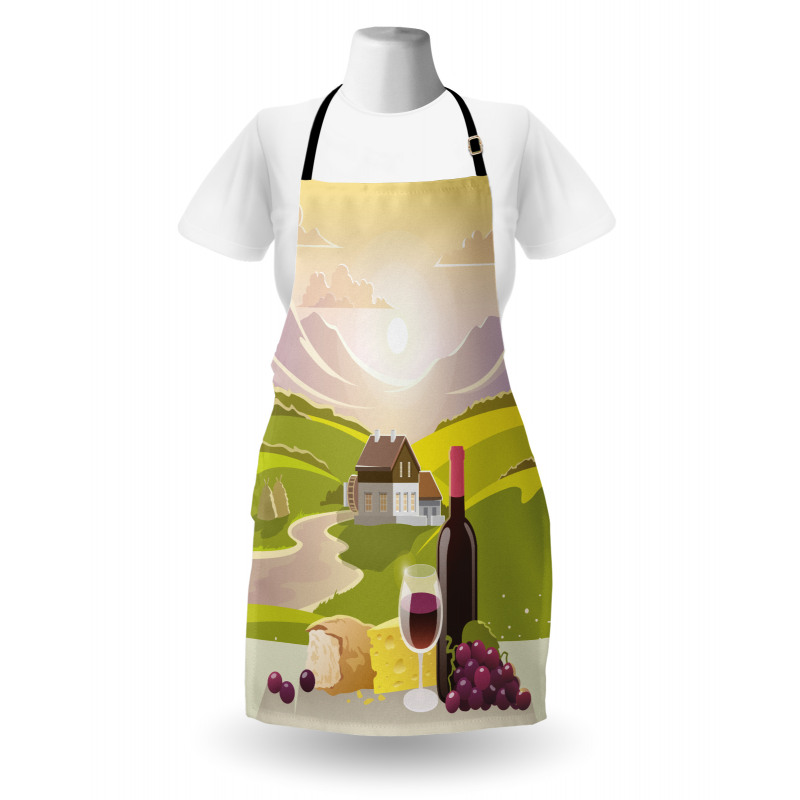 French Countryside Scene Apron