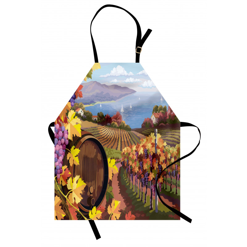 Cartoon Vineyard Grapes Apron