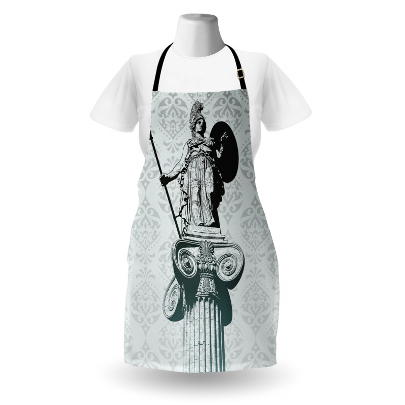 Greek Athena Baroque Damask Apron