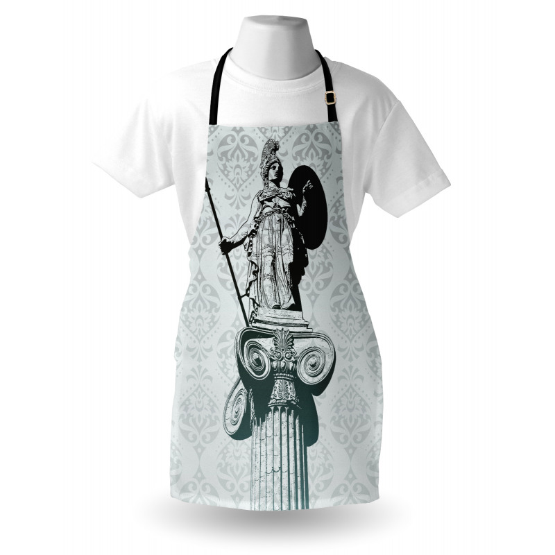 Greek Athena Baroque Damask Apron