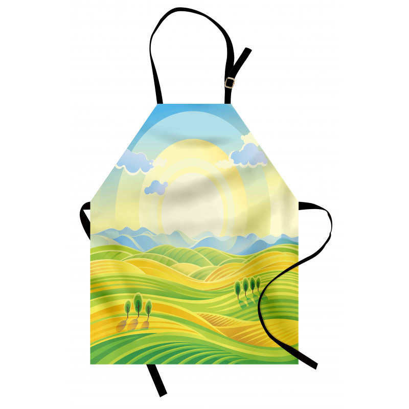 Sunny Rural Scenery Apron