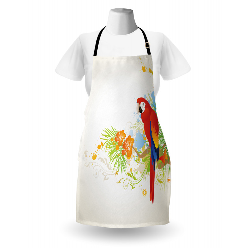 Parrot Tree Branch Flora Apron