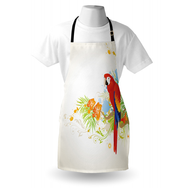 Parrot Tree Branch Flora Apron