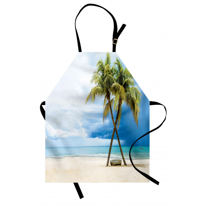 Beach Palm Trees Rock Apron