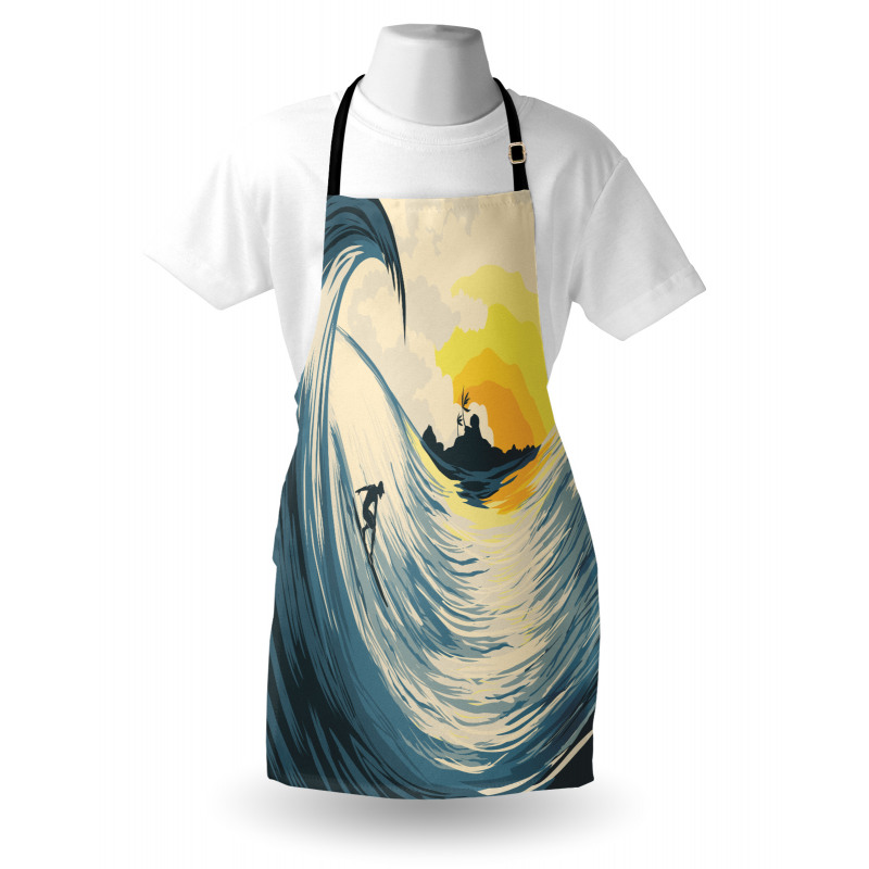 Cloudy Tropical Island Apron