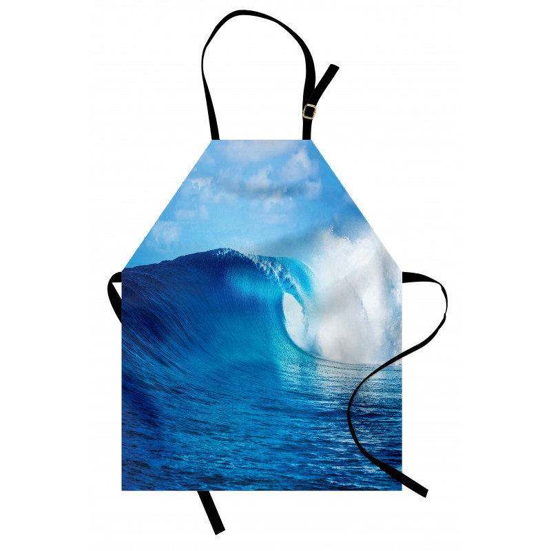 Cloudy Summer Sky Wavy Apron