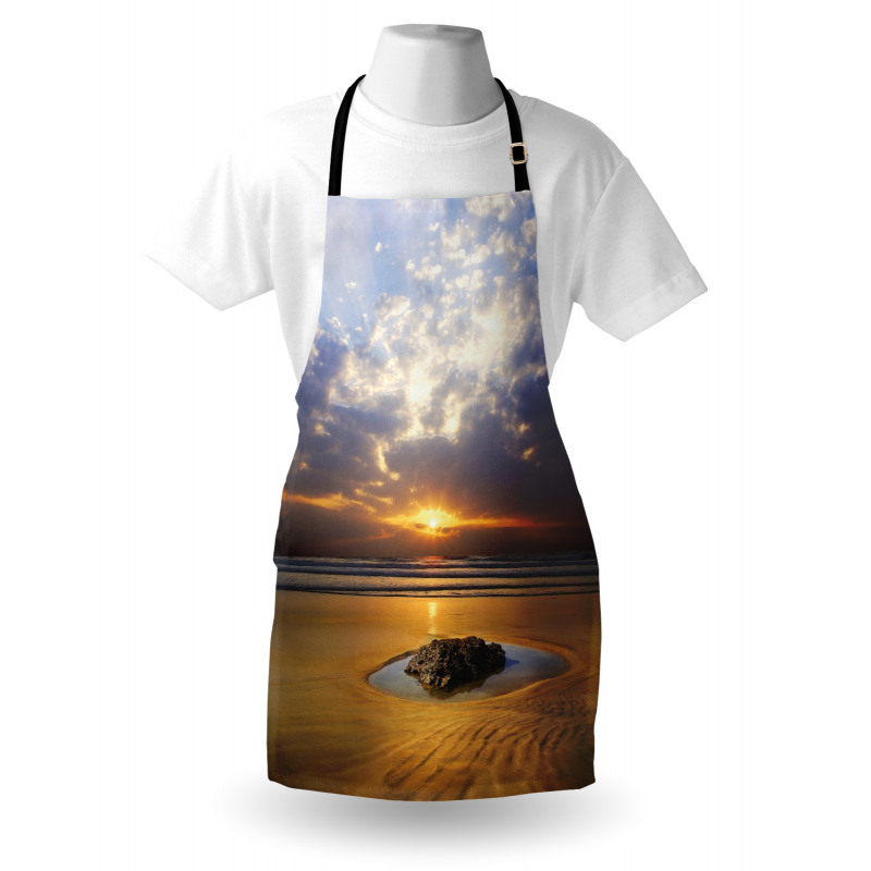 Sunbeams Cloudy Sky Sea Apron