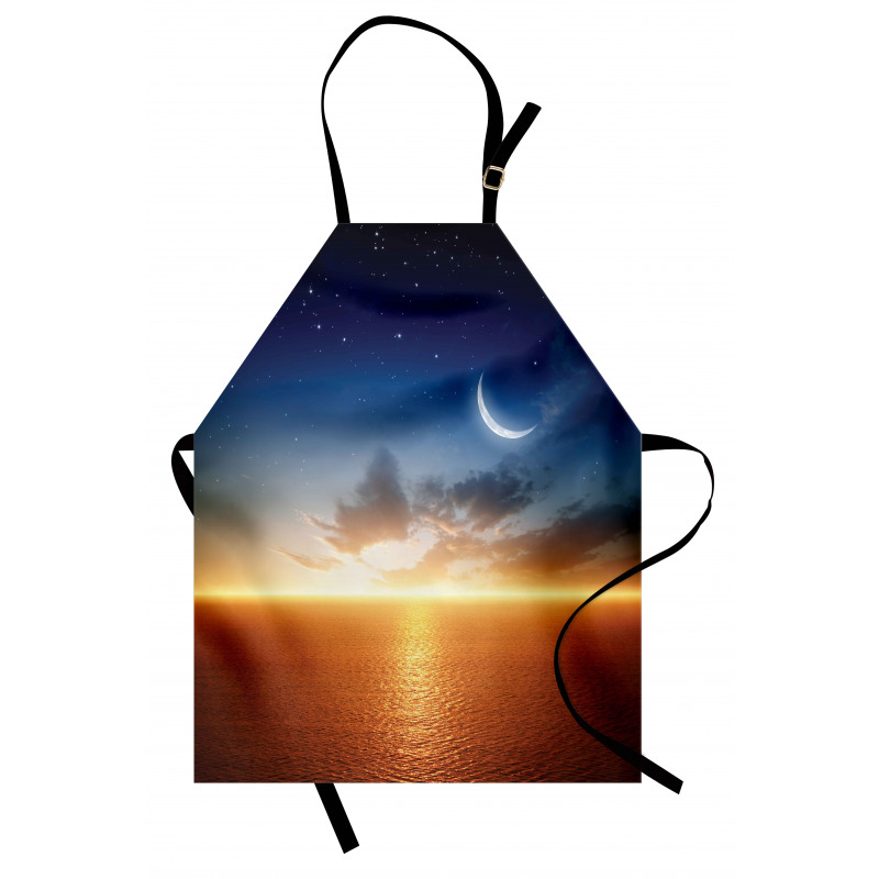 Sunset Sky Moon Stars Apron