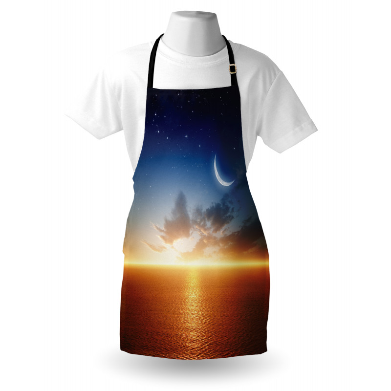 Sunset Sky Moon Stars Apron