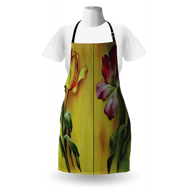 Retro Flower Painting Apron