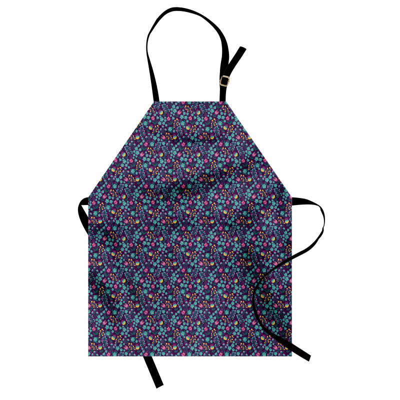 Springtime Floral Filed Art Apron