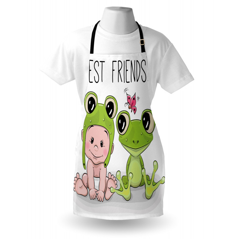 Baby Frog Love Friends Apron