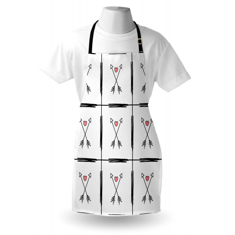 Arrow Hearts Pattern Apron