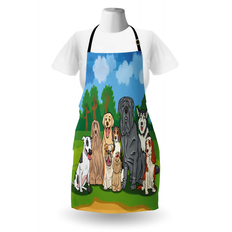 Park Landscape and Dogs Apron