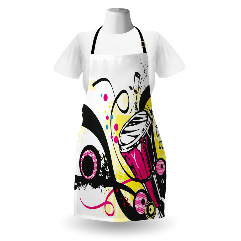 Retro Musical Abstract Art Apron