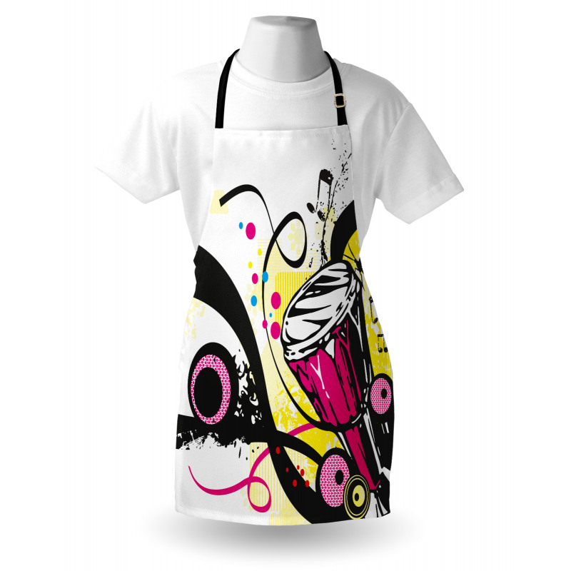 Retro Musical Abstract Art Apron