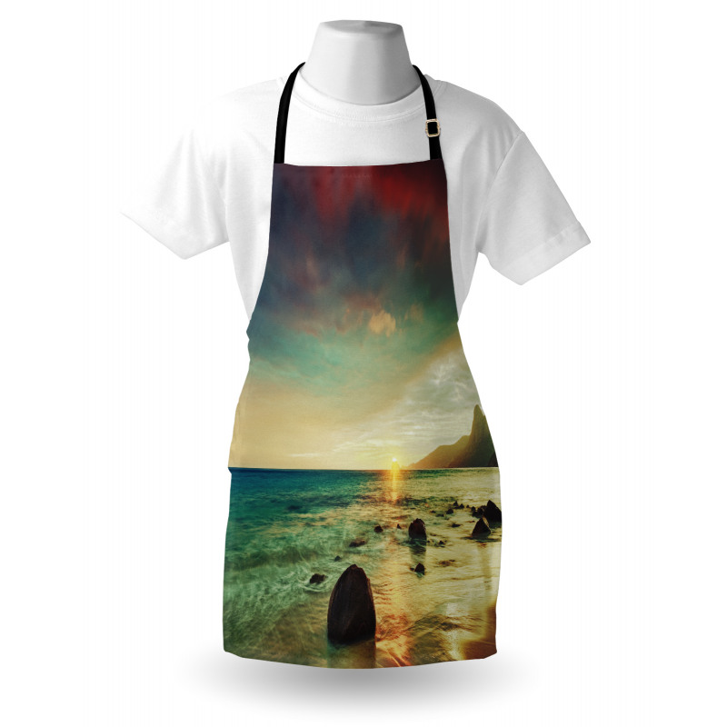 Dramatic Sunrise Tropical Apron