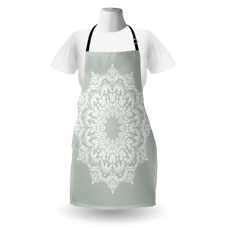 Damask Floral Motifs Apron