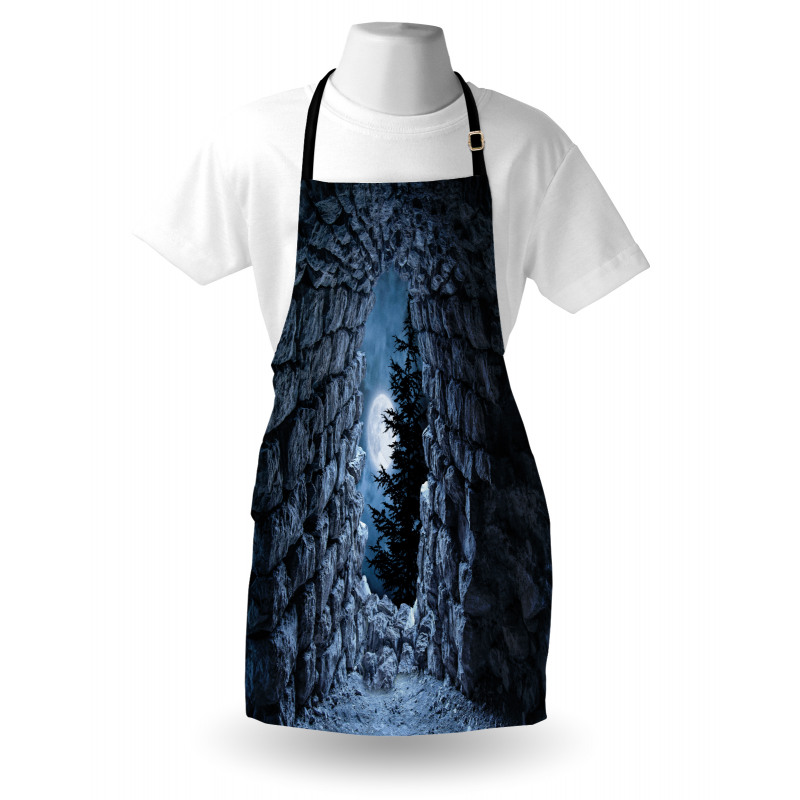 Full Moon Dark Cave Apron