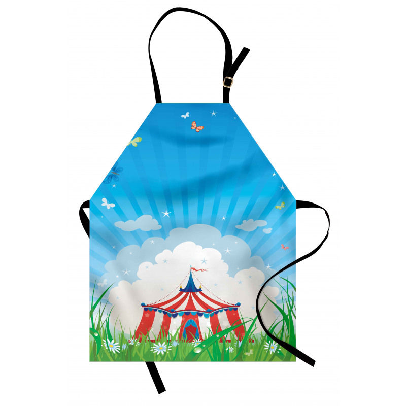 Circus Tent with Clouds Apron