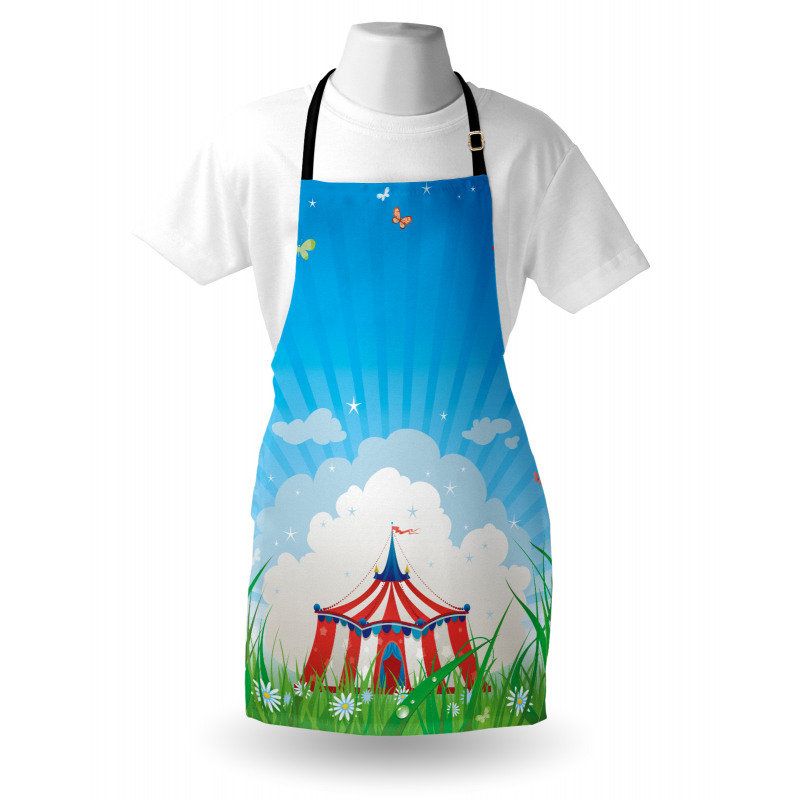 Circus Tent with Clouds Apron