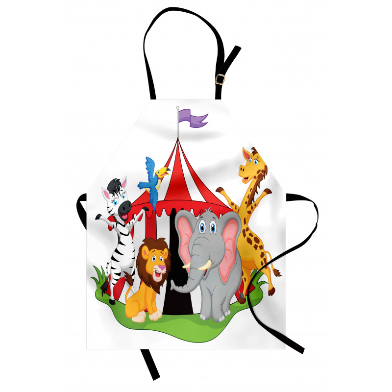 Circus Tent Giraffe Mime Apron