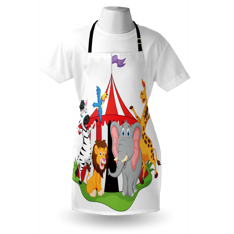 Circus Tent Giraffe Mime Apron