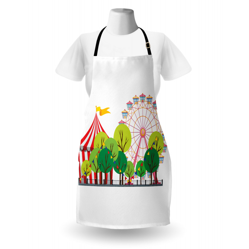 Circus Carnival Scene Apron