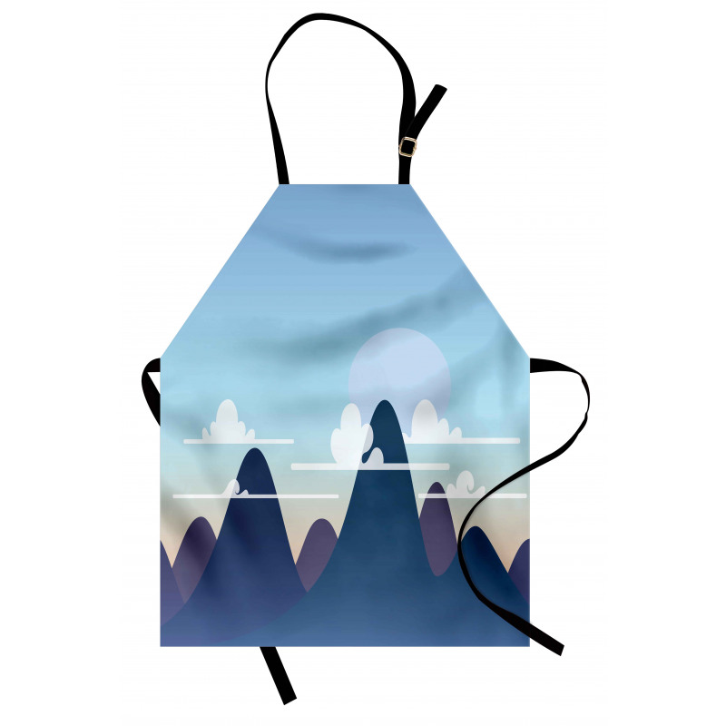 Pastel Mountains and Clouds Apron