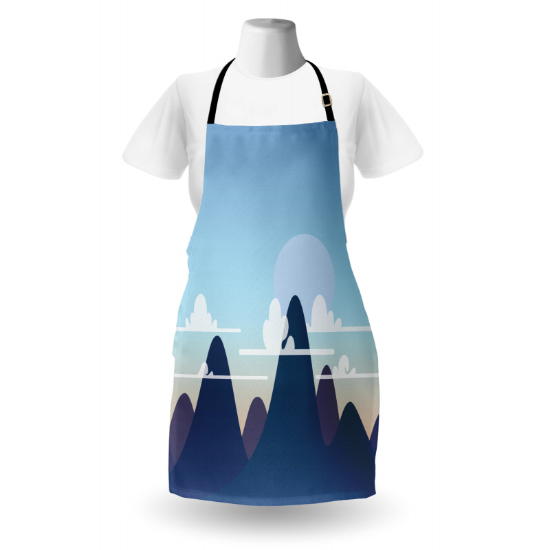 Pastel Mountains and Clouds Apron