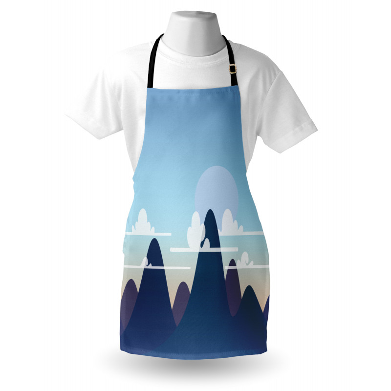 Pastel Mountains and Clouds Apron