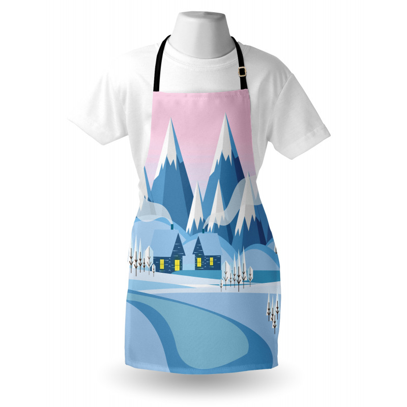 Winter Landscape Cottages Apron