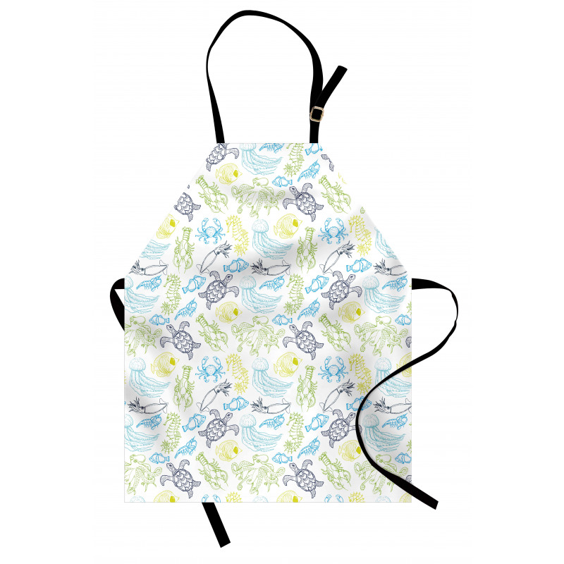 Various Sea Creatures Apron