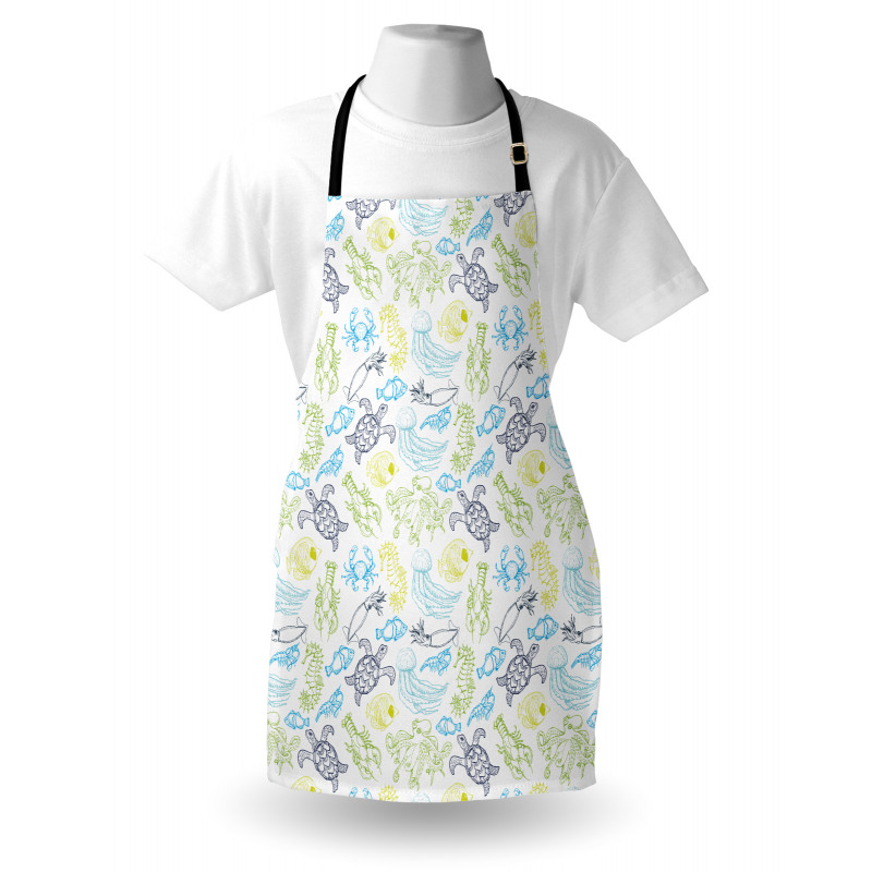 Various Sea Creatures Apron