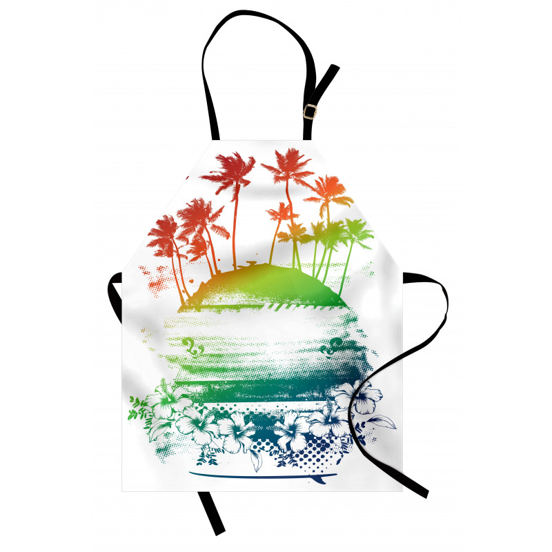 Grunge Summer Scenery Apron