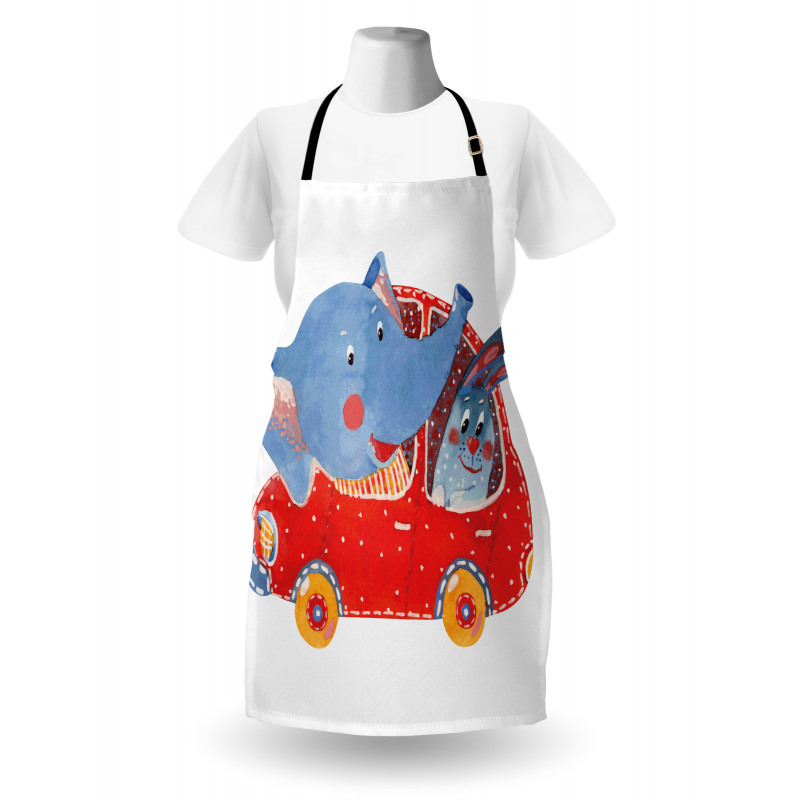 Funny Animal in a Car Apron