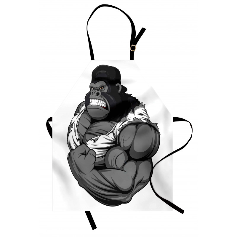 Hayvan Deseni Mutfak Önlüğü Goril Desenli