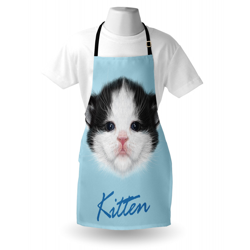 Furry Pink Nose Kitten Apron