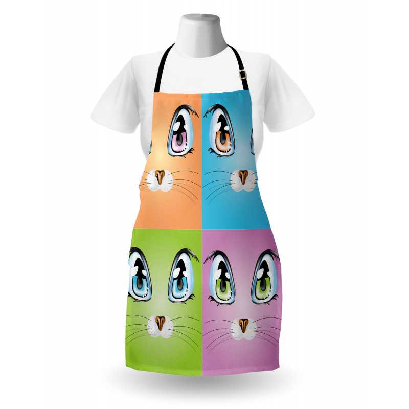 Colorful Animal Kitten Apron