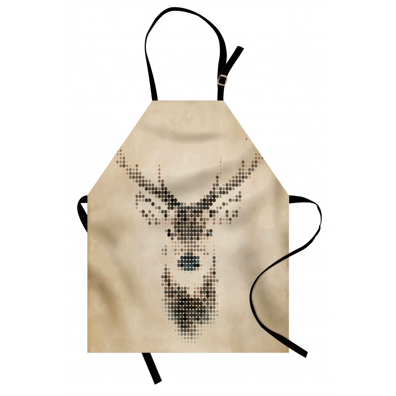 Deer Portrait with Dots Apron