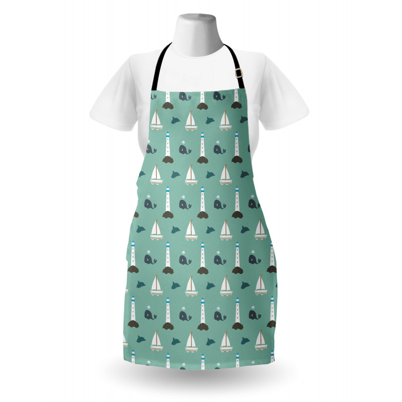 Lighthouse Sailing Boats Apron