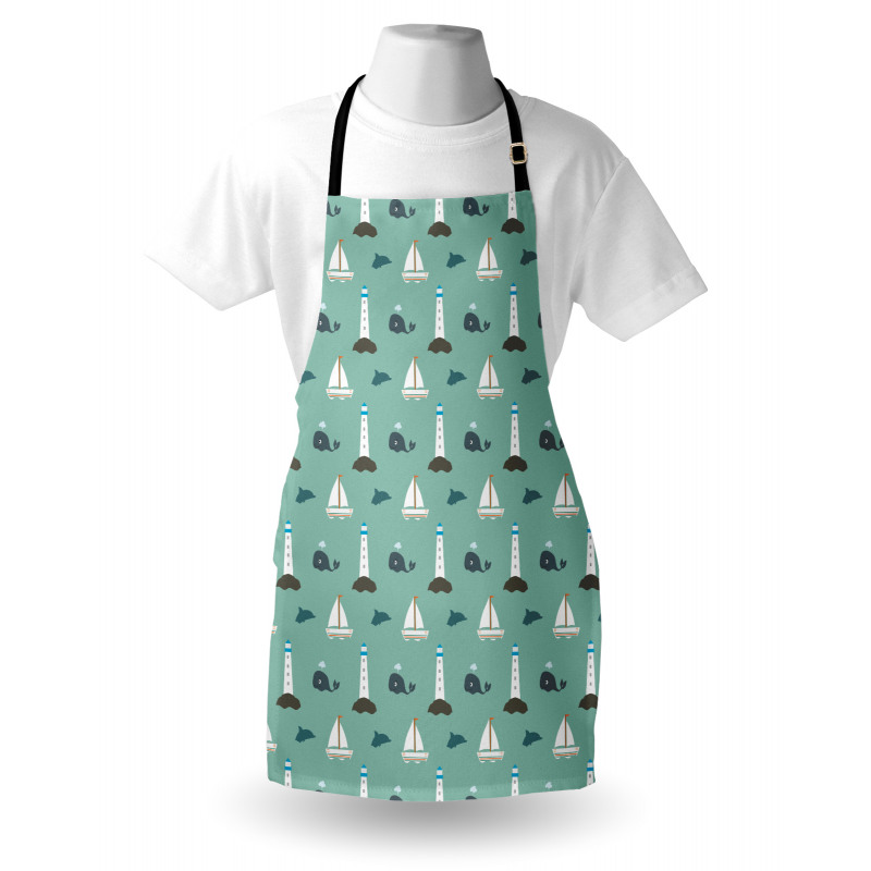 Lighthouse Sailing Boats Apron